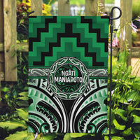 Aotearoa Ngati Maniapoto Garden Flag Maori Iwi Poutama Puhoro Tattoo LT14 Garden Flag Green - Polynesian Pride