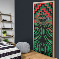 Aotearoa Ngai Tuhoe Personalised Door Cover Maori Iwi Poutama Puhoro Tattoo LT14 - Polynesian Pride