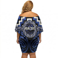Aotearoa Ngati Tuwharetoa Personalised Off Shoulder Short Dress Maori Iwi Poutama Puhoro Tattoo LT14 - Polynesian Pride