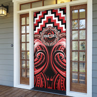Aotearoa Te Arawa Personalised Door Cover Maori Iwi Poutama Puhoro Tattoo LT14 - Polynesian Pride