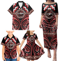 Aotearoa Te Arawa Personalised Family Matching Puletasi and Hawaiian Shirt Maori Iwi Poutama Puhoro Tattoo LT14 - Polynesian Pride