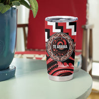 Aotearoa Te Arawa Personalised Tumbler Cup Maori Iwi Poutama Puhoro Tattoo LT14 - Polynesian Pride