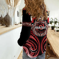 Aotearoa Te Arawa Personalised Women Casual Shirt Maori Iwi Poutama Puhoro Tattoo LT14 - Polynesian Pride