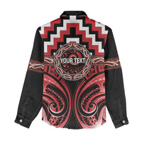 Aotearoa Te Arawa Personalised Women Casual Shirt Maori Iwi Poutama Puhoro Tattoo LT14 - Polynesian Pride