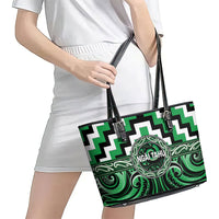 Aotearoa Ngai Tahu Leather Tote Bag Maori Iwi Poutama Puhoro Tattoo LT14 - Polynesian Pride