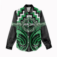 Aotearoa Ngai Tahu Personalised Women Casual Shirt Maori Iwi Poutama Puhoro Tattoo LT14 - Polynesian Pride