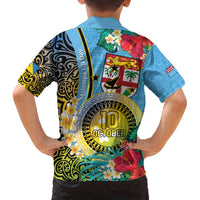 Vanuatu Malampa Fiji Day Family Matching Puletasi and Hawaiian Shirt Happy 10 October With Maps Tropical Flowers LT14 - Polynesian Pride