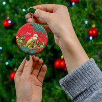 Personalised New Zealand Kakapo Christmas Ceramic Ornament Meri Kirihimete Silver Fern Mix Pohutukawa LT14 - Polynesian Pride