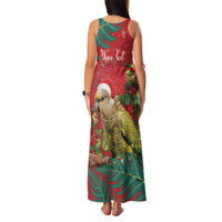 Personalised New Zealand Kakapo Christmas Family Matching Tank Maxi Dress and Hawaiian Shirt Meri Kirihimete Silver Fern Mix Pohutukawa LT14 - Polynesian Pride