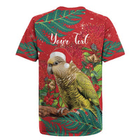 Personalised New Zealand Kakapo Christmas Rugby Jersey Meri Kirihimete Silver Fern Mix Pohutukawa LT14 - Polynesian Pride