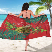 Personalised New Zealand Kakapo Christmas Sarong Meri Kirihimete Silver Fern Mix Pohutukawa LT14 - Polynesian Pride