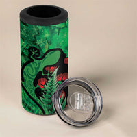 New Zealand Gecko Christmas 4 in 1 Can Cooler Tumbler Meri Kirihimete Paua Shell Mix Pohutukawa LT14 - Polynesian Pride
