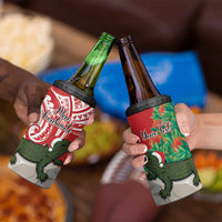 Personalised New Zealand Tuatara Christmas 4 in 1 Can Cooler Tumbler Meri Kirihimete Aotearoa Maori Mix Pohutukawa LT14 - Polynesian Pride