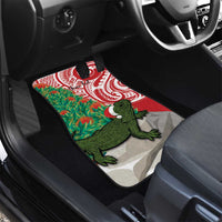 Personalised New Zealand Tuatara Christmas Car Mats Meri Kirihimete Aotearoa Maori Mix Pohutukawa LT14 - Polynesian Pride