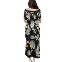 Black Tropical Hawaii Family Matching Puletasi and Hawaiian Shirt Seamless Monstera Plumeria Hawaiian Pattern - Polynesian Pride