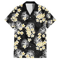 Black Tropical Hawaii Hawaiian Shirt Seamless Monstera Plumeria Hawaiian Pattern - Polynesian Pride