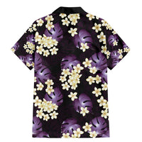 Purple Tropical Hawaii Family Matching Mermaid Dress and Hawaiian Shirt Seamless Monstera Plumeria Hawaiian Pattern LT14 - Polynesian Pride