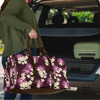 Pink Tropical Hawaii Travel Bag Seamless Monstera Plumeria Hawaiian Pattern - Polynesian Pride