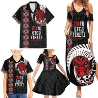 Aotearoa Toitu Te Tiriti Family Matching Summer Maxi Dress and Hawaiian Shirt Honour The Treaty Maori Haka LT14 - Polynesian Pride