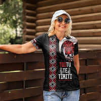 Aotearoa Toitu Te Tiriti Women Polo Shirt Honour The Treaty Maori Haka LT14 - Polynesian Pride