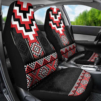 Red Taniko Aotearoa Car Seat Cover Niho Taniwha Mix Poutama LT14 - Polynesian Pride