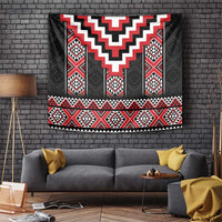 Red Taniko Aotearoa Tapestry Niho Taniwha Mix Poutama LT14