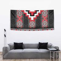 Red Taniko Aotearoa Tapestry Niho Taniwha Mix Poutama LT14