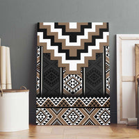 Brown Taniko Aotearoa Canvas Wall Art Niho Taniwha Mix Poutama LT14
