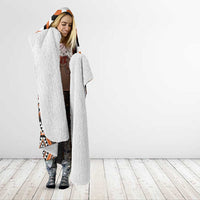 Orange Taniko Pattern Aotearoa Hooded Blanket Niho Taniwha Mix Poutama