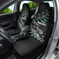 Custom New Zealand Silver Fern Rugby Car Seat Cover Aotearoa Kiwi Maori Pattern LT14