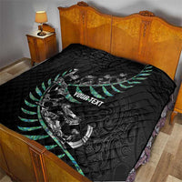 Custom New Zealand Silver Fern Rugby Quilt Aotearoa Kiwi Maori Pattern LT14 - Polynesian Pride