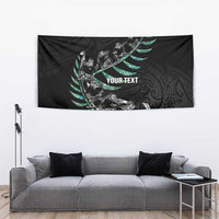 Custom New Zealand Silver Fern Rugby Tapestry Aotearoa Kiwi Maori Pattern LT14 - Polynesian Pride