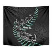Custom New Zealand Silver Fern Rugby Tapestry Aotearoa Kiwi Maori Pattern LT14 - Polynesian Pride