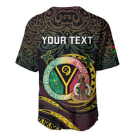 Personalised Vanuatu Baseball Jersey Yumi 45th Hapi Independens Dei - Black Version LT14