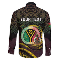 Personalised Vanuatu Family Matching Puletasi and Hawaiian Shirt Yumi 45th Hapi Independens Dei - Black Version LT14