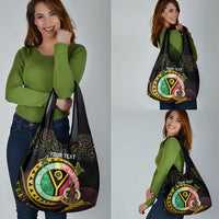 Personalised Vanuatu Grocery Bag Yumi 46th Hapi Independens Dei - Black Version LT14 - Polynesian Pride