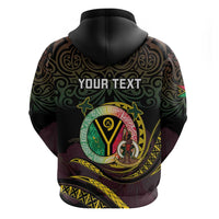 Personalised Vanuatu Hoodie Yumi 46th Hapi Independens Dei - Black Version LT14 - Polynesian Pride