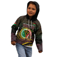 Personalised Vanuatu Kid Hoodie Yumi 46th Hapi Independens Dei - Black Version LT14 - Polynesian Pride