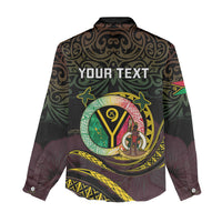 Personalised Vanuatu Women Casual Shirt Yumi 46th Hapi Independens Dei - Black Version LT14 - Polynesian Pride