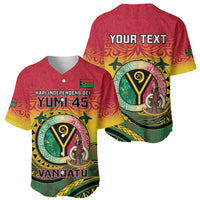 Personalised Vanuatu Baseball Jersey Yumi 45th Hapi Independens Dei - Reggae Version LT14