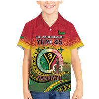 Personalised Vanuatu Family Matching Mermaid Dress and Hawaiian Shirt Yumi 45th Hapi Independens Dei - Reggae Version LT14