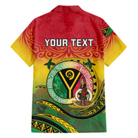 Personalised Vanuatu Family Matching Off The Shoulder Long Sleeve Dress and Hawaiian Shirt Yumi 45th Hapi Independens Dei - Reggae Version LT14