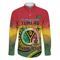 Personalised Vanuatu Family Matching Off The Shoulder Long Sleeve Dress and Hawaiian Shirt Yumi 45th Hapi Independens Dei - Reggae Version LT14