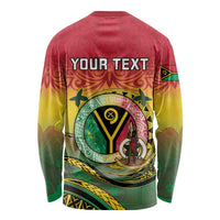 Personalised Vanuatu Long Sleeve Shirt Yumi 46th Hapi Independens Dei - Reggae Version LT14 - Polynesian Pride