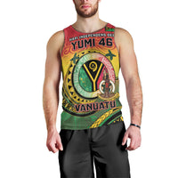 Personalised Vanuatu Men Tank Top Yumi 46th Hapi Independens Dei - Reggae Version LT14 - Polynesian Pride