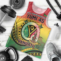 Personalised Vanuatu Men Tank Top Yumi 45th Hapi Independens Dei - Reggae Version LT14