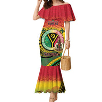 Personalised Vanuatu Mermaid Dress Yumi 46th Hapi Independens Dei - Reggae Version LT14 Women Reggae - Polynesian Pride