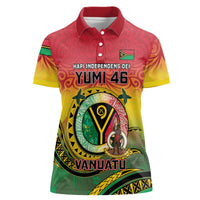 Personalised Vanuatu Women Polo Shirt Yumi 45th Hapi Independens Dei - Reggae Version LT14