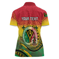 Personalised Vanuatu Women Polo Shirt Yumi 45th Hapi Independens Dei - Reggae Version LT14