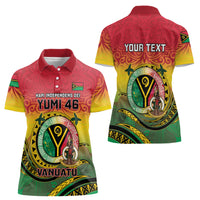 Personalised Vanuatu Women Polo Shirt Yumi 45th Hapi Independens Dei - Reggae Version LT14